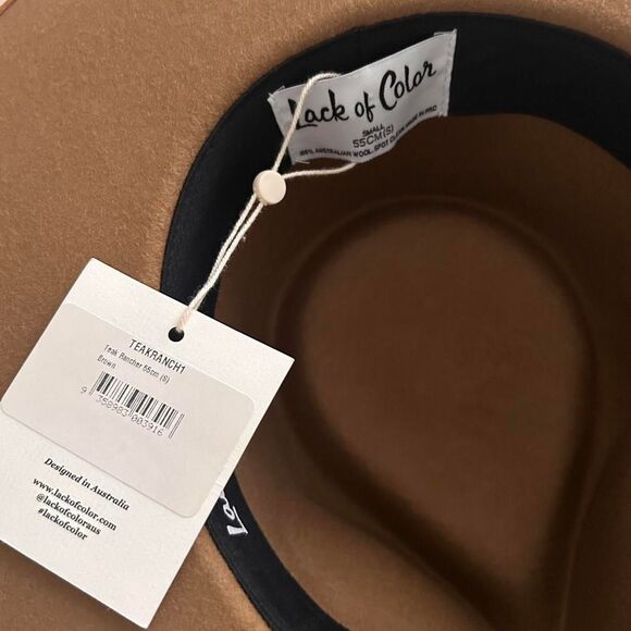 Lack of Color Teak Rancher Hat – Western Boho Wool Fedora (NWT, Size S 55cm) 🤎 - Picture 7 of 7